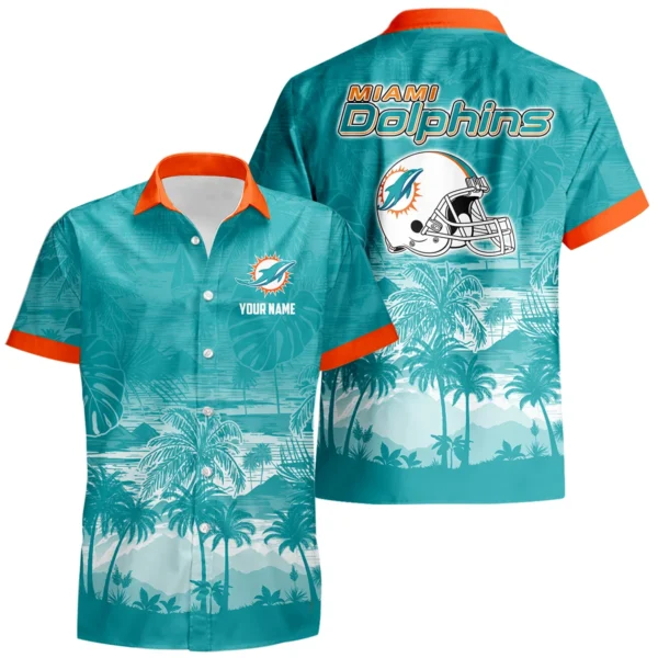 Miami Dolphins Hawaiian Shirt 2026 Premium Crinkle Textured Personalize Name