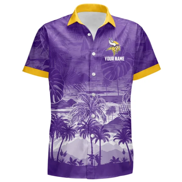 Minnesota Vikings Hawaiian Shirt 2026 Premium Crinkle Textured Personalize Name
