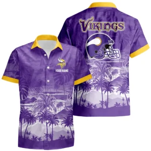 Minnesota Vikings Hawaiian Shirt 2026 Premium Crinkle Textured Personalize Name