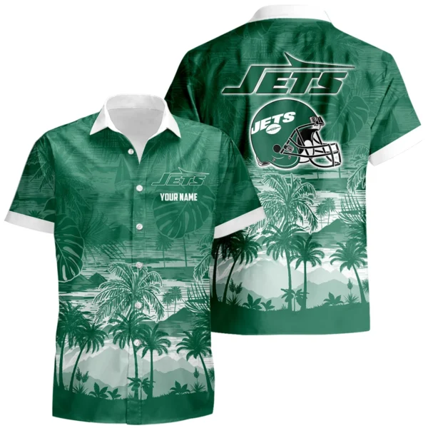 New York Jets Hawaiian Shirt 2026 Premium Crinkle Textured Personalize Name