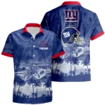New York Giants Hawaiian Shirt 2026 Premium Crinkle Textured Personalize Name