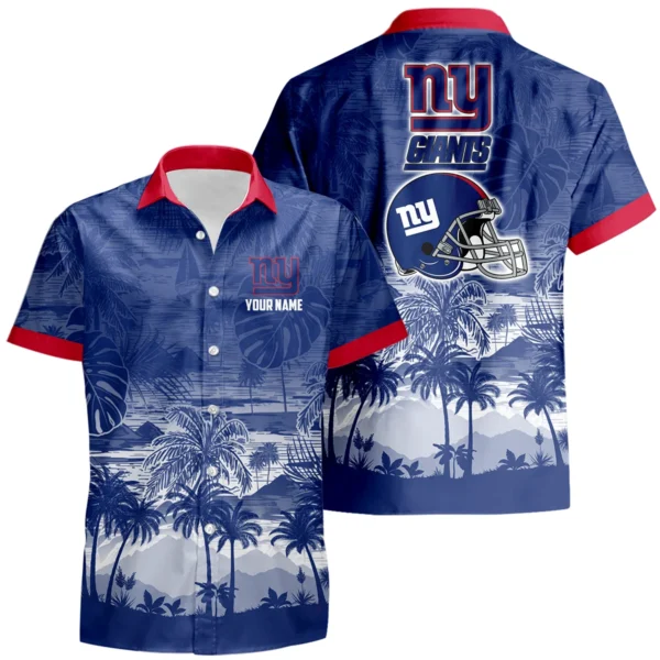 New York Giants Hawaiian Shirt 2026 Premium Crinkle Textured Personalize Name