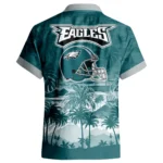 Philadelphia Eagles Hawaiian Shirt 2026 Premium Crinkle Textured Personalize Name
