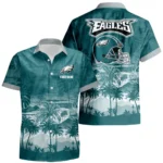 Philadelphia Eagles Hawaiian Shirt 2026 Premium Crinkle Textured Personalize Name