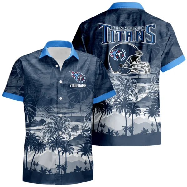 Tennessee Titans Hawaiian Shirt 2026 Premium Crinkle Textured Personalize Name