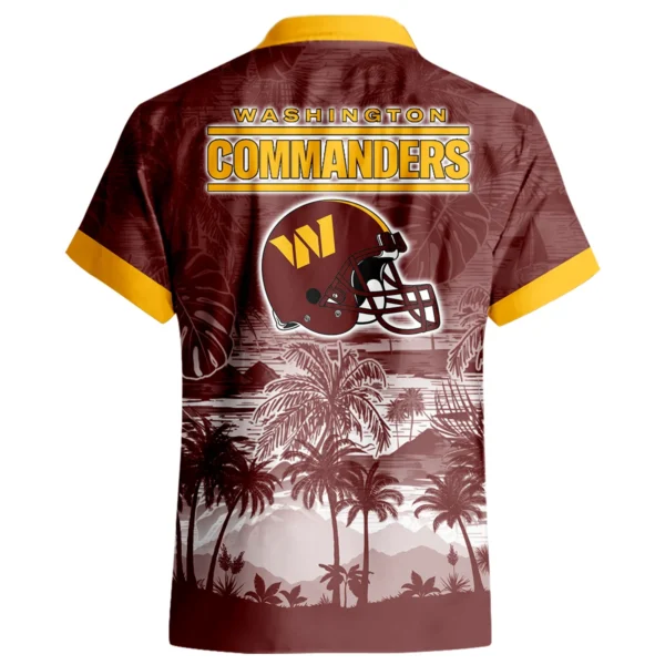 Washington Commanders Hawaiian Shirt 2026 Premium Crinkle Textured Personalize Name