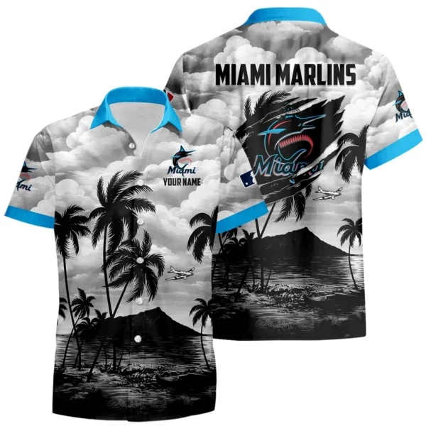 Miami Marlins Hawaiian Shirt 2026 Limited Premium Crinkle Textured
