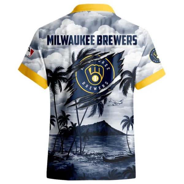 Milwaukee Brewers Hawaiian Shirt 2026 Limited Premium Crinkle Textured