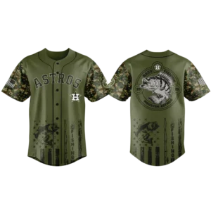 Houston Astros Baseball Jersey x Bass Fishing Limited Edition Premium Short Sleeve