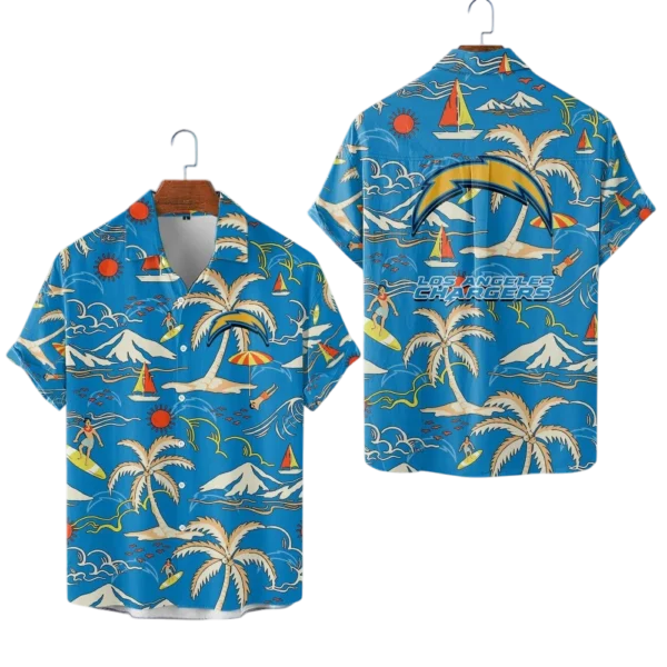 Los Angeles Chargers Hawaiian Shirt 2026 Limited Edition Premium Crinkle Textured