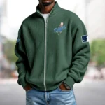 Los Angeles Dodgers Men’s Full Zip Waffle Knit Long Sleeve Sweatshirt