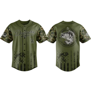 Los Angeles Dodgers Baseball Jersey x Bass Fishing Limited Edition Premium Short Sleeve
