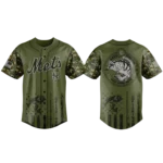New York Mets Baseball Jersey x Bass Fishing Limited Edition Premium Short Sleeve