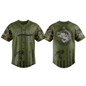 New York Yankees Baseball Jersey x Bass Fishing Limited Edition Premium Short Sleeve