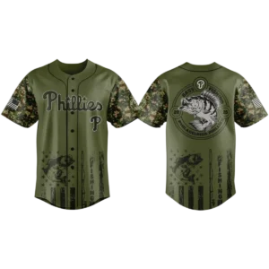 Philadelphia Phillies Baseball Jersey x Bass Fishing Limited Edition Premium Short Sleeve