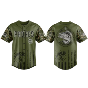 San Diego Padres Baseball Jersey x Bass Fishing Limited Edition Premium Short Sleeve