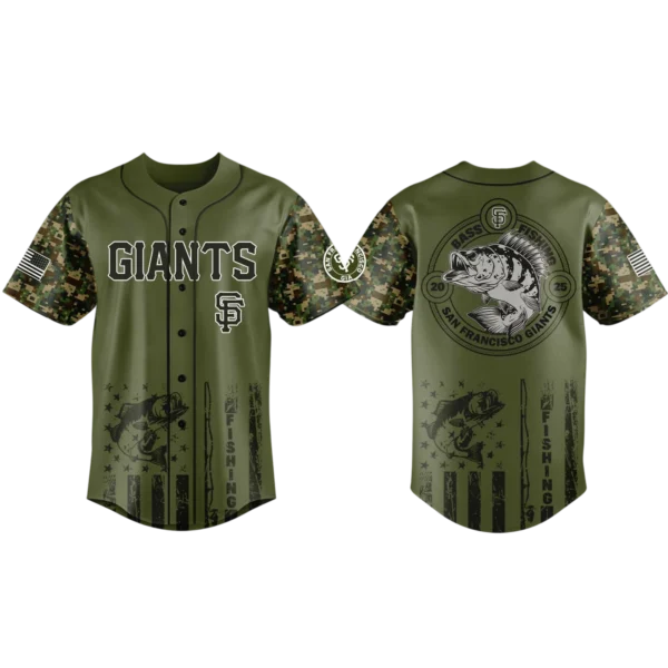 San Francisco Giants Baseball Jersey x Bass Fishing Limited Edition Premium Short Sleeve
