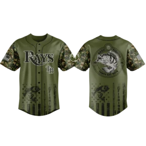 Tampa Bay Rays Baseball Jersey x Bass Fishing Limited Edition Premium Short Sleeve