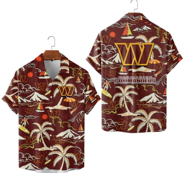 Washington Commanders Hawaiian Shirt 2026 Limited Edition Premium Crinkle Textured