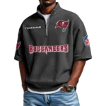 Tampa Bay Buccaneers Polo Shirt 2026 New Men's Quarter Zip Waffle Knit
