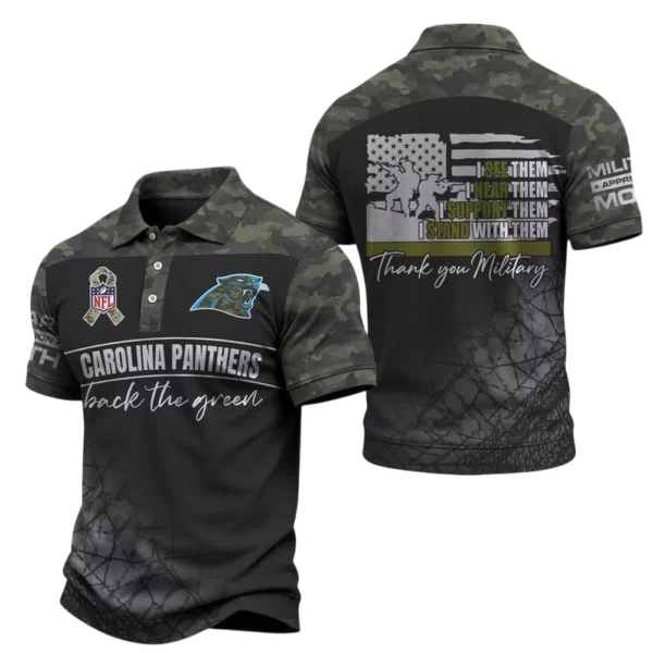 Carolina Panthers x Military Appreciation Polo Shirt 2026 Limited