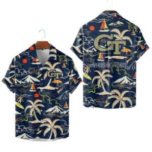 Georgia Tech Yellow Jackets Hawaiian Shirt New 2026 Limited Premium Crinkle Textured