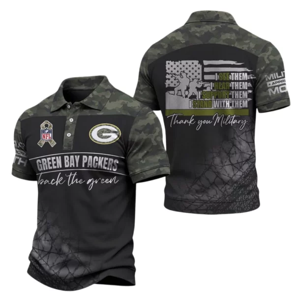 Green Bay Packers x Military Appreciation Polo Shirt 2026 Limited