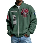 Arizona Diamondbacks Men’s Full Zip Waffle Knit Long Sleeve Sweatshirt Customize Name