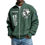 Chicago White Sox Men’s Full Zip Waffle Knit Long Sleeve Sweatshirt Customize Name