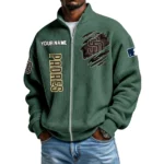 San Diego Padres Men’s Full Zip Waffle Knit Long Sleeve Sweatshirt Customize Name