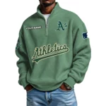 Athletics Waffle Knit Quarter-Zip Long Sleeve Shirt Customize Name