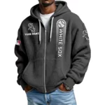 Chicago White Sox Men’s Waffle Knit Full Zip Up Hoodie Customize Name