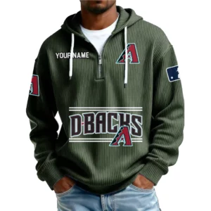 Arizona Diamondbacks Men’s Corduroy Quarter Zip Hoodie Customize Name