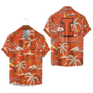Illinois Fighting Illini Hawaiian Shirt New 2026 Limited Premium Crinkle Textured