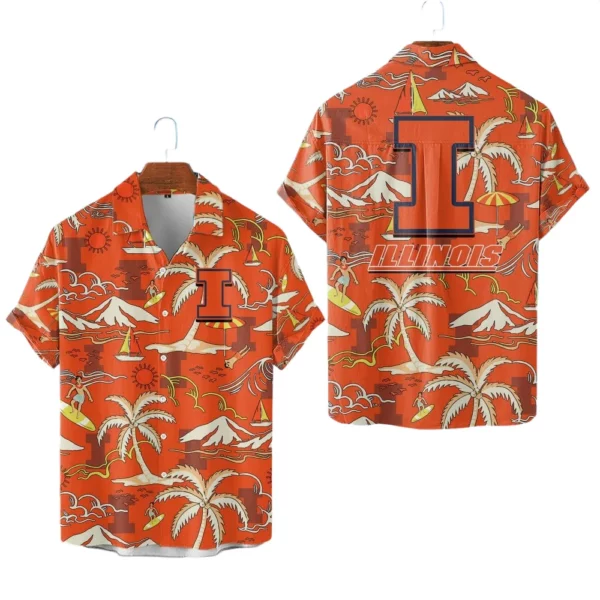 Illinois Fighting Illini Hawaiian Shirt New 2026 Limited Premium Crinkle Textured