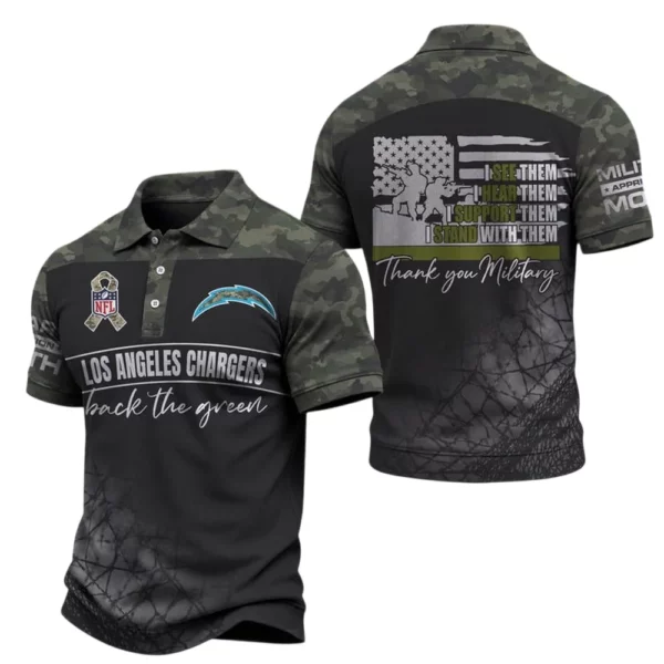 Los Angeles Chargers x Military Appreciation Polo Shirt 2026 Limited