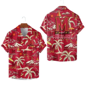 Maryland Terrapins Hawaiian Shirt New 2026 Limited Premium Crinkle Textured