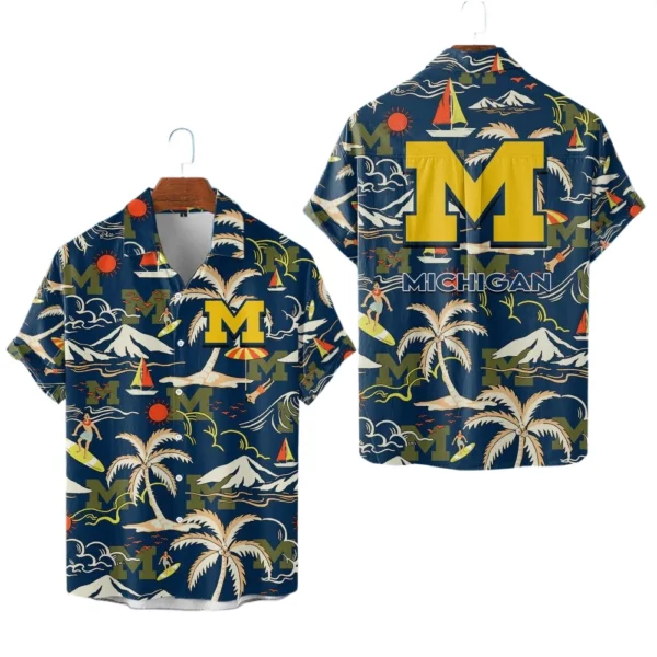 Michigan Wolverines Hawaiian Shirt New 2026 Limited Premium Crinkle Textured