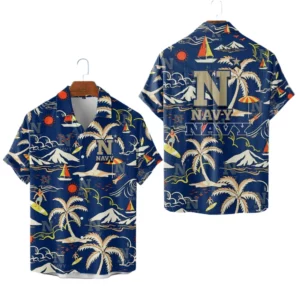 Navy Midshipmen Hawaiian Shirt New 2026 Limited Premium Crinkle Textured