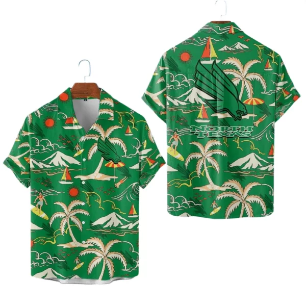 North Texas Mean Green Hawaiian Shirt New 2026 Limited Premium Crinkle Textured