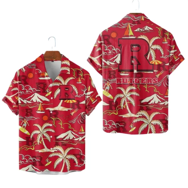 Rutgers Scarlet Knights Hawaiian Shirt New 2026 Limited Premium Crinkle Textured