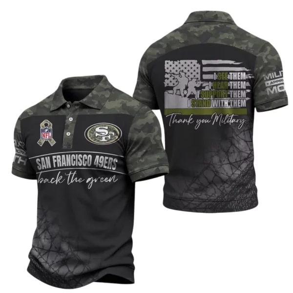 San Francisco 49ers x Military Appreciation Polo Shirt 2026 Limited