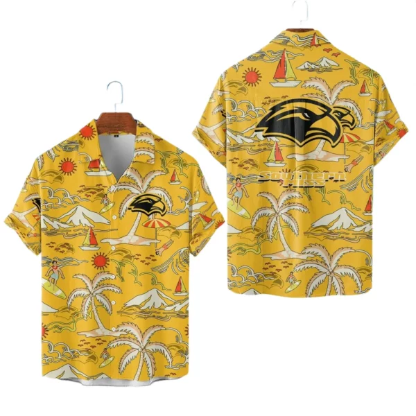 Southern Miss Golden Eagles Hawaiian Shirt New 2026 Limited Premium Crinkle Textured