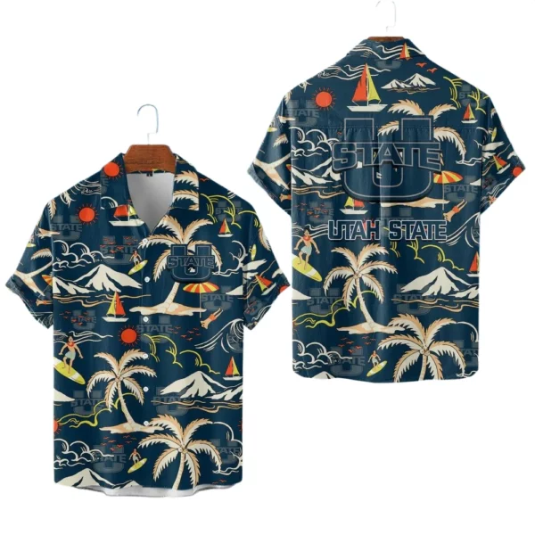 Utah State Aggies Hawaiian Shirt New 2026 Limited Premium Crinkle Textured