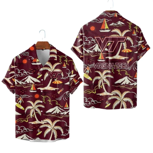 Virginia Tech Hokies Hawaiian Shirt New 2026 Limited Premium Crinkle Textured