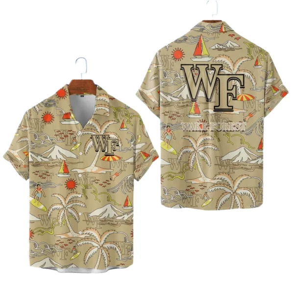 Wake Forest Demon Deacons Hawaiian Shirt New 2026 Limited Premium Crinkle Textured