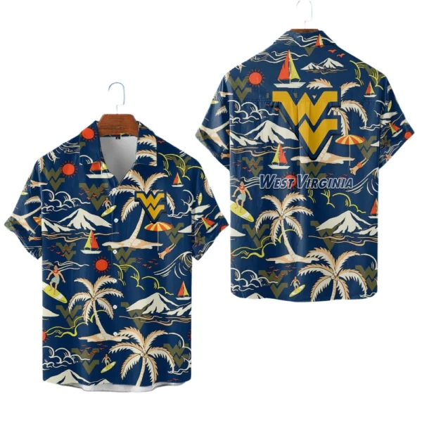 West Virginia Mountaineers Hawaiian Shirt New 2026 Limited Premium Crinkle Textured