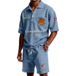 Texas Longhorns Premium Waffle Knit Polo Shorts Set 2026 Limited Personalize Name