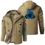 Carolina Panthers Windproof Fleece Jacket Hooded Custom Name