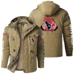 Houston Texans Windproof Fleece Jacket Hooded Custom Name